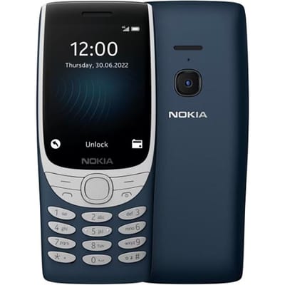 Gereviseerde Nokia Originele Nokia 8210 4G  (2022) LTE 4G Feature Phone Mobiele Telefoon Met Enkele 1/2 SIM 1 Battery 1 Charger blauw
