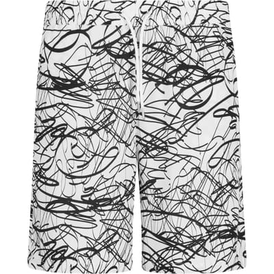 Urban Classics Viscose Aop Resort Shorts Whitescribble Taglia: S | Pantaloncini da bagno Outlet | Uomo | Bianco