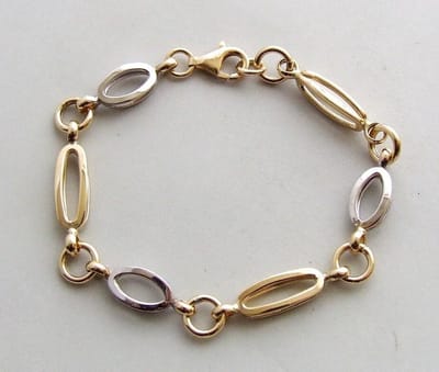 14 karaat gouden bicolor armband