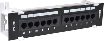 Netwerk Patchpaneel - Ethernet Paneel - Netwerk Organisatie - 12 Poorts UTP - Mini Formaat - Rood
