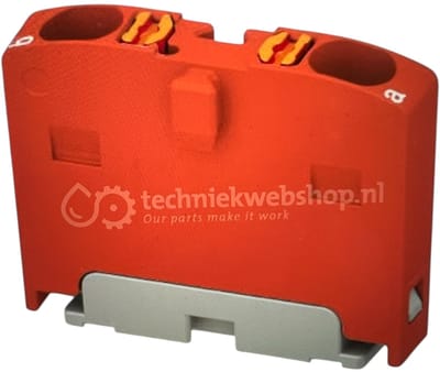 50 x Phoenix Contact Verdelerblok - PTFIX 2X1,5 RD, Verbindingsrijgklem, verkoop per: 50 x 1 stuk - 1045929,| Kleur: Rood | Montagewijze: Overig | Explosiegeteste uitvoering Ex-e: Nee | Uitvoering elektrische aansluiting 1: Overig | Uitvoering elektr