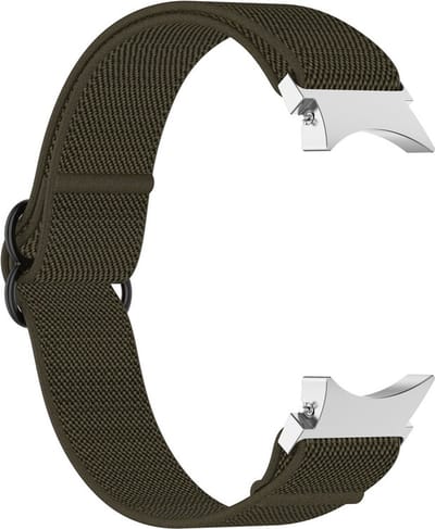 Nylon bandje - geschikt voor Samsung Galaxy Watch 7 / Watch FE / Watch 6 / Watch 6 Classic / Watch 5 / Watch 5 Pro / Watch 4 / Watch 4 Classic - groen
