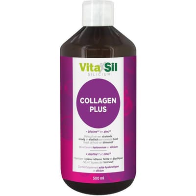 Vitasil Collagen Plus – Stevige huid – Huidveroudering – Vloeibaar voedingssupplement met hyaluronzuur – 500 ml