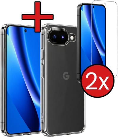 Hoesje - Met 2x Screenprotector - Geschikt voor Google Pixel 10a - Sterk & Shockproof - Telefoon Hoes - Back Cover - Siliconen Case - Telefoonhoes - Transparant