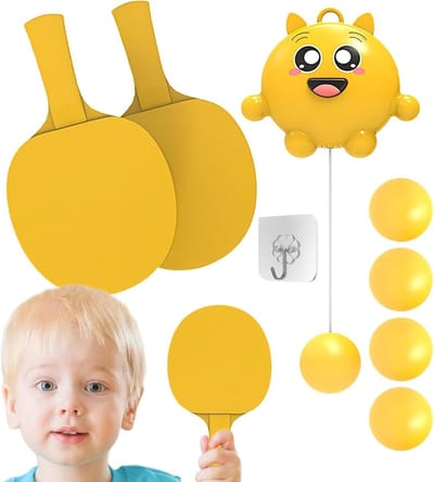 Tafeltennis Set - Oefenapparatuur - Binnenshuis Spelen - Verbeter Coördinatie - 28 x 20 x 5 cm - Multi