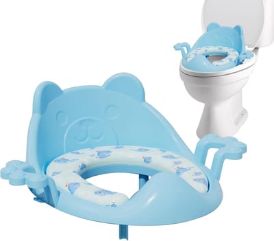 Toiletverkleiner Kussen - Zindelijkheidstrainer - Zindelijkheidstraining - Antislip Basis - 35x36 cm - Blauw
