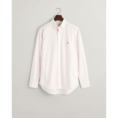 Gant Overhemd Oxford Banker Stripe Button Down Zacht Roze / male
