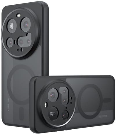 Coverup Hoesje - Geschikt voor Xiaomi 15 Ultra Hoesje - Coverup Mat Transparante Back Cover met Camera Cover - MagSafe Compatible - Zwart