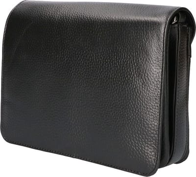 Leather Design Schoudertas met Overslag Revival Vintage Zwart