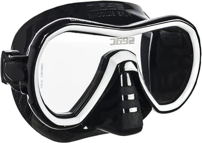 Duikmasker - Snorkelmasker Onderwater masker - Watersport Ontdekken - Enkele lens - Unisex-Adult - Zwart wit