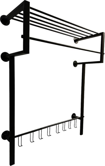 Kapstok Joy Royal XXL Mat Zwart 8 Haken 95 x 75cm