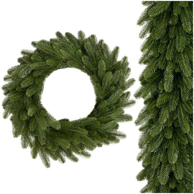 Springos Kerstslinger | Guirlande | Kerstdecoratie | 1 m | Donkergroen