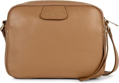 Crossbody Tas - Schoudertas Dames - Dagelijks Gebruik - Hoogwaardig Leer - 23 x 19 cm - Camel