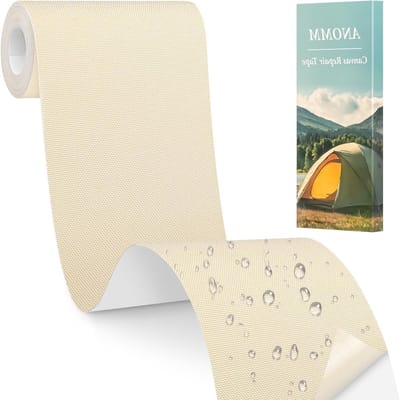 Zelfklevende Canvas Reparatie Patch - Waterdichte Stoffen Patches voor Tenten, Autostoelen en Bagage (8 * 160cm, Beige)