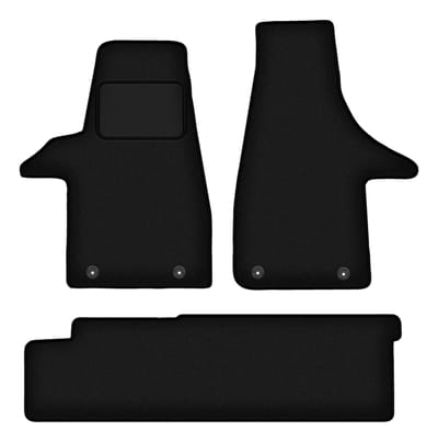 Wielganizator WLG-CARLUX Serie - Auto Vloermatten - 2 Rijen - Welour - VW Transporter T6