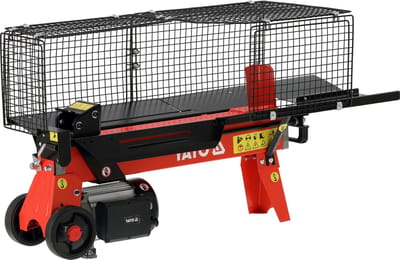 YATO YT-79950 Elektrische Houtklover - Hydraulische Klover - 5 Ton - 2200W - Voor Boomstammen tot 52 cm - Met Metalen Veiligheidskooi