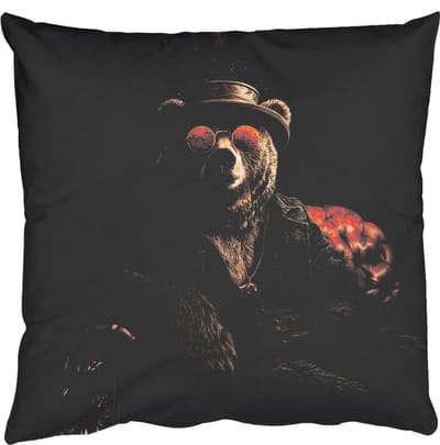Sierkussens - Kussentjes Woonkamer - 50x50 cm - Beer - Bruin - Pak - Hoed