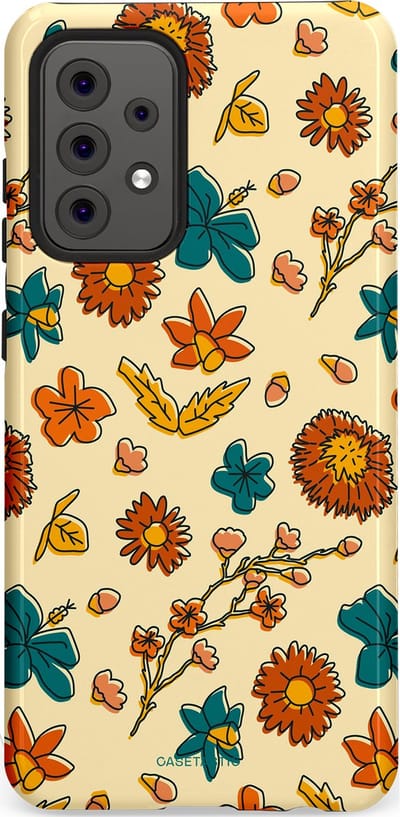 Casetastic Hoesje Geschikt voor Samsung A52 (4G/5G/s) - Stijlvolle Beschermende Duo-layer Case - Boranisch veld