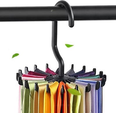 Actie4you® - 360° Draaibare Stropdashanger voor 18 Stropdassen – Riemen hanger – Stropdassenhouder – Hanger - Zwart