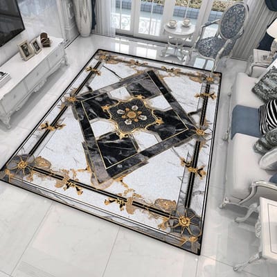 Lichte Luxe Marmeren Vloerkleden Woonkamer Decoratie Hotel Lobby Sofa Ruimte Antislip Vloermatten Wasbaar Zacht Slaapkamer Garderobe Tapijt 60*90cm