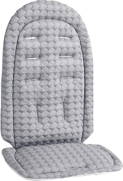 Kinderwagen Inzetstuk - Baby Kussen - Comfortabel Reizen - Ademend & Omkeerbaar - 36 x 64 cm - Grijs