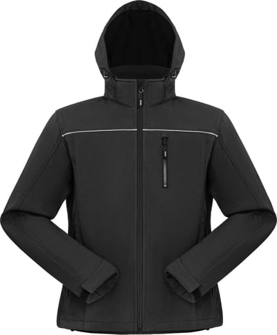 BUBW® Softshell Heren Outdoorjas - Windjack - Softshell Jas - Tussenjas - Buitenjassen - Winddicht - Waterafstotend - Fleece Gevoerd -Lichtgewicht - Ademend - Rits Zakken - Maat M - Zwart