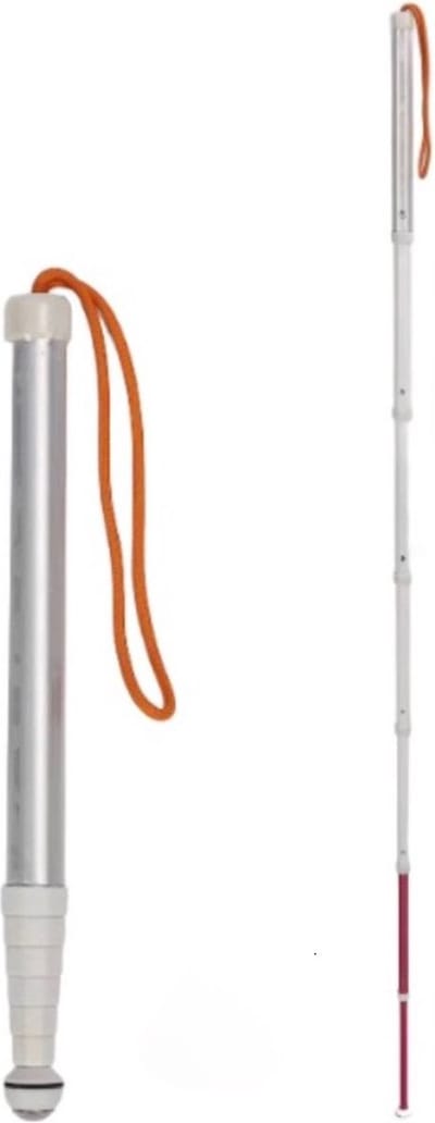 Medj - Wandelstok voor Blinden - blindenstok-blindengeleidestok- blindegeleidestok-Telescopische Reflecterende Wandelstok - Wandelstok voor Slechtzienden en Ouderen - Draagbare Blindensto
