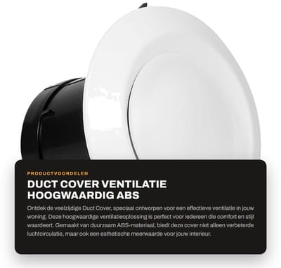 Dailygoods- Duct Cover Hoogwaardig ABS - Ventilatiekanaalafdekking - Geluidsreductie - Eenvoudig te installeren - Decoratief ontwerp - Muur/plafond montage - Ventilatieafdekking
