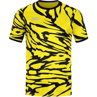 Jako Animal Shirt Korte Mouw Heren - Zwart / Citroen | Maat: XXL