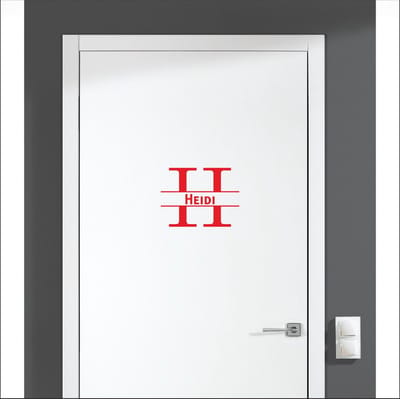 Deursticker Met Naam -  Heidi - Rood