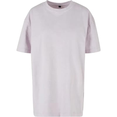 Build your Brand Ladies Oversized Acid Wash Tee BY270 - SOFT LILAC - XS