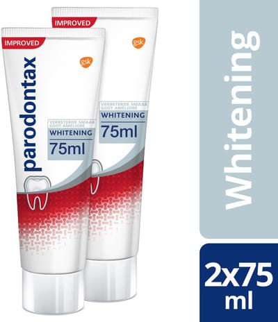 Parodontax Whitening - Tandpasta - tegen bloedend tandvlees - 2x75 ml
