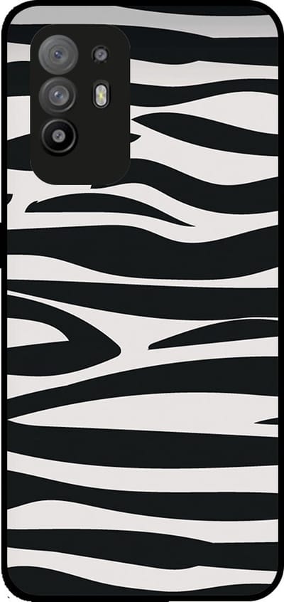 Smartphonica Telefoonhoesje Geschikt voor Oppo Reno5 Z met zebra opdruk - TPU backcover case zebra design - Zwart Wit geschikt voor Oppo Reno5 Z