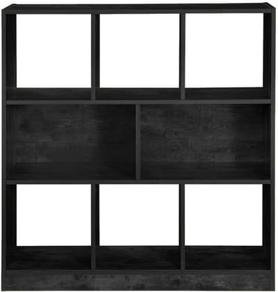 Hoppa! Boekenkast 8 Vakken - Zwart - Hout - 97.5 x 30 x 100 cm (B x D x H)