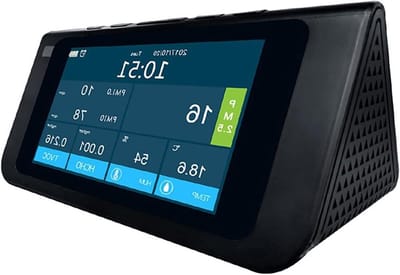 Luchtkwaliteitsmeter - Meetinstrument - Binnenmilieu Meten - Groot Kleurenscherm - 7 Inch - Zwart
