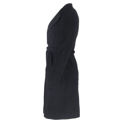 Hugo Boss jas met riem in zwarte wol