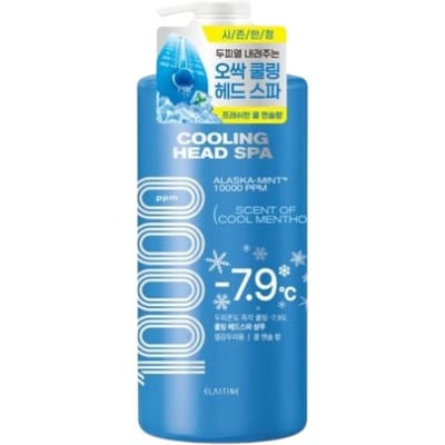 Elastine Cooling Hoofd Spa Shampoo 1L | Koreaanse Verkoelende Shampoo voor Vette Hoofdhuid, Diepe Reiniging & Koel Menthol Geur 1L