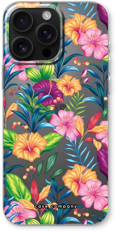 Case Company® - Hoesje geschikt voor iPhone 16 Pro Max hoesje - Tropisch 2 - Soft Cover Telefoonhoesje - Bescherming aan alle Kanten en Schermrand