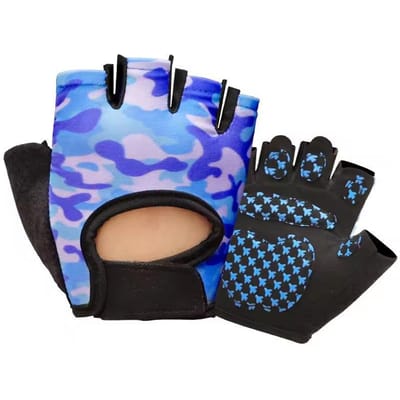 Gants de Vélo Respirants Mi-doigts pour Enfants Printemps et Été Activités Extérieures Actives Antidérapants et Résistants à l'Usure Gants de Protection L