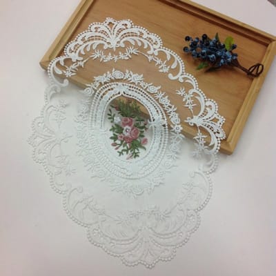 Retro Ovale Kant Onderzetter Uitgesneden Kant Placemats Elegant Kant Tafelkleed Koffie Onderzetters Tafelmat Keukenaccessoires