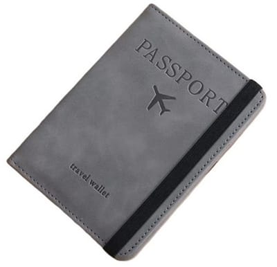 Mj Joys® - Paspoort Hoesje – Paspoorthouder – Paspoort Cover – Travel Wallet – RFID – Paspoortbeschermhoes – Passport cover – Reisportemonnee – Grijs