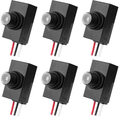 6x Schemerschakelaar Buitenverlichting - Universele Lichtsensor voor Tuin- en Bewegingslampen