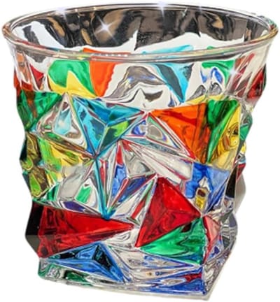 Ribbelglas Drinkglazen van Kristal, Perfect voor Feestjes, Bars en Cafés, Ideaal als Cadeau of Verpakking