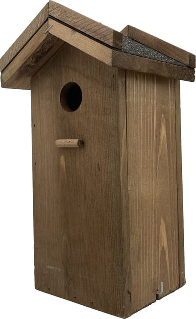 GARDEN SPIRIT Vogelhuisje 12 x 12 x 28 cm. Nestkast met bitumen dak