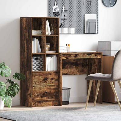 vidaXL - Bureau - Rook - Eiken - 115,5 - x - 40 - x - 127 - cm - 2 - st