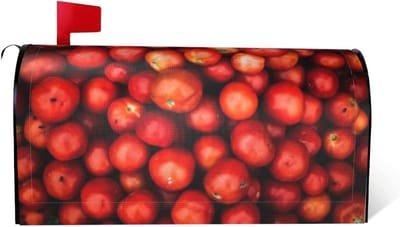 Brievenbus Cover - Posthoes Decoratie - Tuin Decoreren - Magnetische Bevestiging - 64.5 x 52.8 cm - Rood Fruit Print