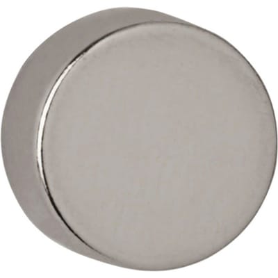 MAUL Magneet rond 10 stuks 2,6 kg staal metaal Neodymium magnetisch Ø 1 x 0.5 cm zilver