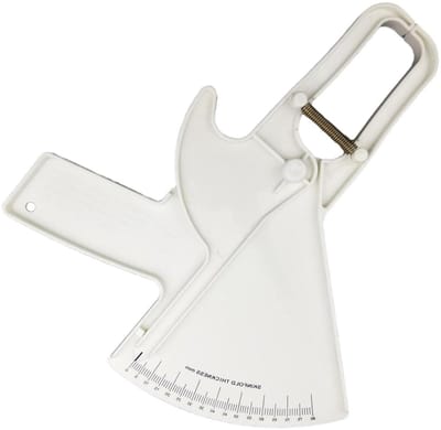 Lichaamsvet Meter - Meetinstrument Lichaam - Fitness Doelen - Veerbelast Ontwerp - 0-88 mm - Wit