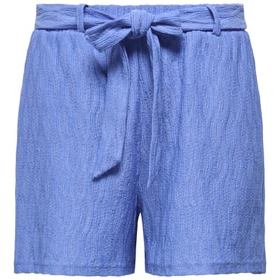 Only blauwe dames broek   Regular fit   Steekzakken   Structuur patroon   Elastische boord   Regular waist Blauw S