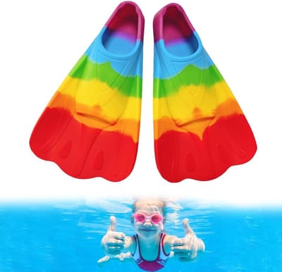 Korte Zwemvinnen voor Kinderen van Silicoon, Ideaal voor Snorkelen en Duiken, Geschikt voor Maten 27-29, Perfect voor Training en Waterplezier